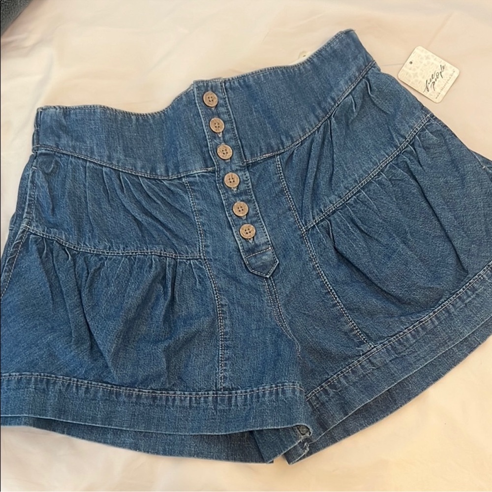 Free People High Waist Denim Shorts